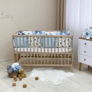 Set lenjerie patut bebe 7 piese Blue Stars (8)